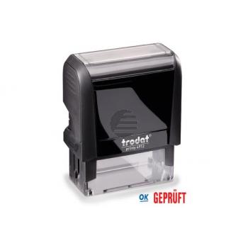 TRODAT Stempel Geprüft 4912OFFIC blau/rot 47x18mm