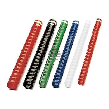 GBC Plastikbinderücken 12mm A4 4028217 rot, 21 Ringe 100 Stück